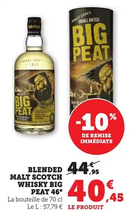 Bi1 Blended malt scotch whisky big peat 46° offre