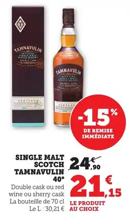 Bi1 Single malt scotch tamnavulin offre