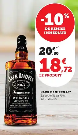 Bi1 Jack daniel's 40° offre