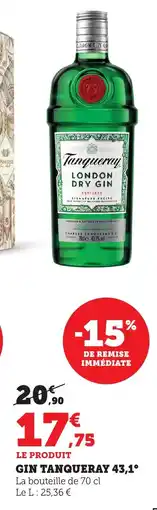 Bi1 Gin tanqueray 43,1° offre