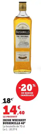 Irish whiskey bushmills