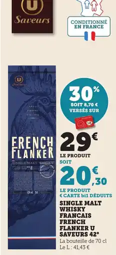 Bi1 Single malt whisky francais french flanker u saveurs 42° offre