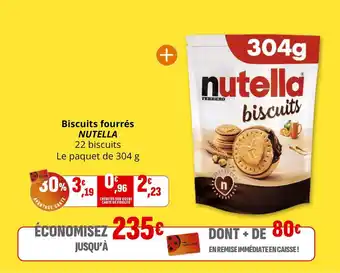 Coccinelle Supermarché Biscuits fourrés nutella offre