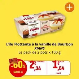 Coccinelle Supermarché L'île flottante à la vanille de bourbon rians offre