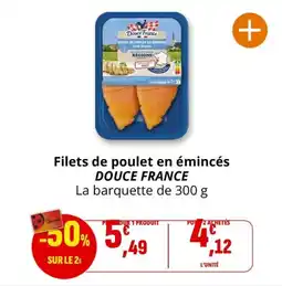 Coccinelle Supermarché Filets de poulet en émincés douce france offre
