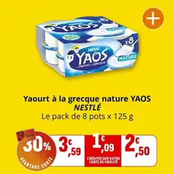 Coccinelle Supermarché Yaourt à la grecque nature yaos nestlé offre
