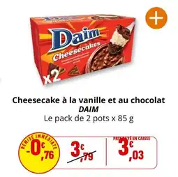 Coccinelle Supermarché Cheesecake à la vanille et au chocolat daim offre
