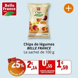 Coccinelle Supermarché Chips de légumes belle france offre