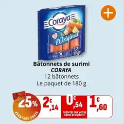 Coccinelle Supermarché Bâtonnets de surimi coraya offre