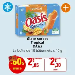 Coccinelle Supermarché Glace sorbet tropical oasis offre
