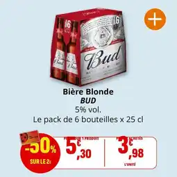 Coccinelle Supermarché Bière blonde bud offre