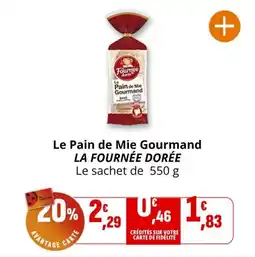 Coccinelle Supermarché Le pain de mie gourmand la fournée dorée offre