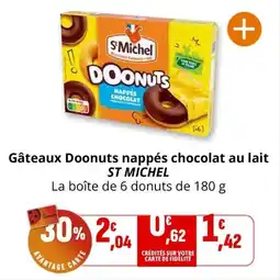 Coccinelle Supermarché Gâteaux doonuts nappés chocolat au lait st michel offre