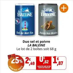 Coccinelle Supermarché Duo sel et poivre la baleine offre