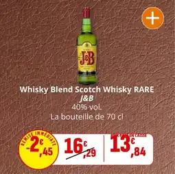 Coccinelle Supermarché Whisky blend scotch whisky rare j&b offre