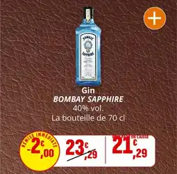 Coccinelle Supermarché Gin bombay sapphire offre