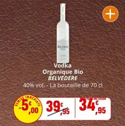 Coccinelle Supermarché Vodka organique bio belvedere offre