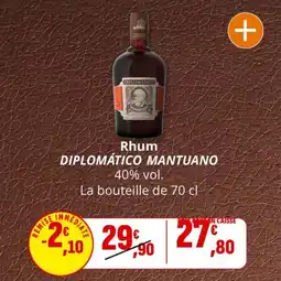 Coccinelle Supermarché Rhum diplomático mantuano offre