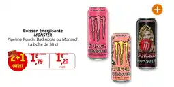 Coccinelle Supermarché Boisson énergisante monster offre
