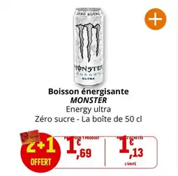Coccinelle Supermarché Boisson énergisante monster offre