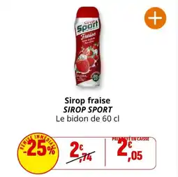 Coccinelle Supermarché Sirop fraise sirop sport offre
