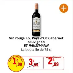Coccinelle Supermarché Vin rouge i.g. pays d'oc cabernet sauvignon by haussmann offre