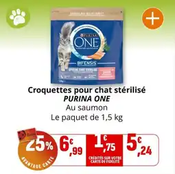 Coccinelle Supermarché Croquettes pour chat stérilisé purina one offre