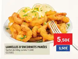 Gel 2000 Lamelles d'encornets panées offre