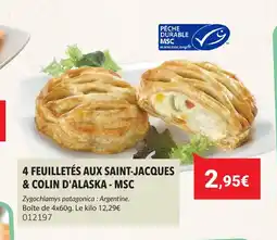 Gel 2000 4 feuilletés aux saint-jacques & colin d'alaska - msc offre
