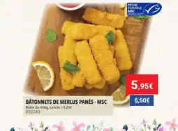 Gel 2000 Bâtonnets de merlus panés - msc offre