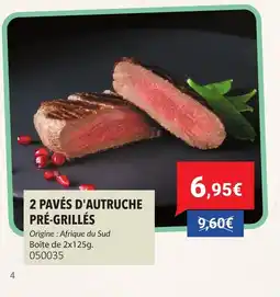 Gel 2000 2 pavés d'autruche pré-grillés offre