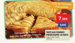 Gel 2000 Tarte aux pommes prédécoupée 10 parts offre