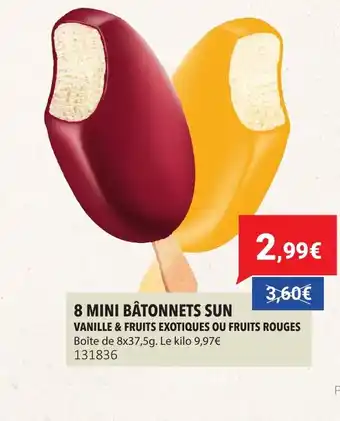 Gel 2000 8 mini bâtonnets sun offre