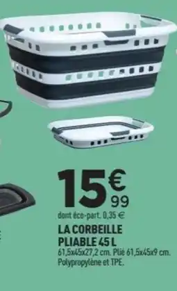 Centrakor La corbeille pliable offre