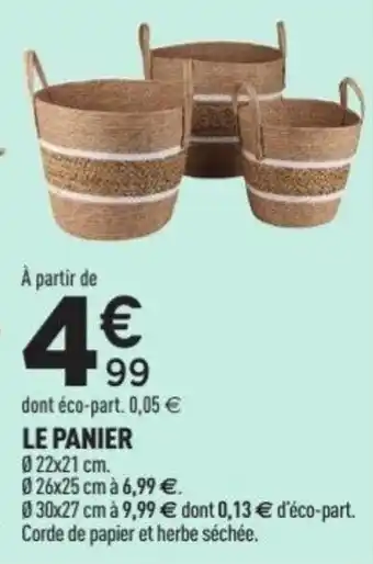 Centrakor Le panier offre