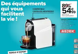Carrefour Market Machine à expresso blanche offre