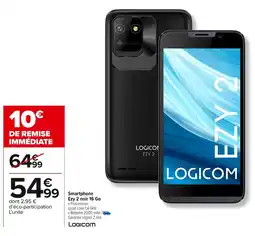 Carrefour Market Smartphone ezy 2 noir 16 go offre