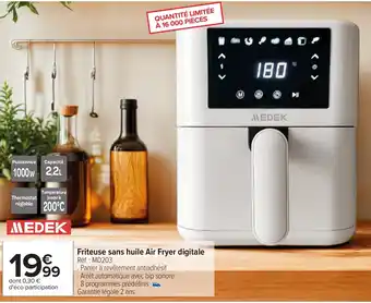 Carrefour Friteuse sans huile air fryer digitale offre