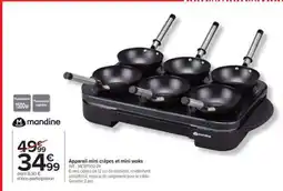 Carrefour Appareil mini crêpes et mini woks offre