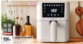 Carrefour Friteuse sans huile Air Fryer digitale offre