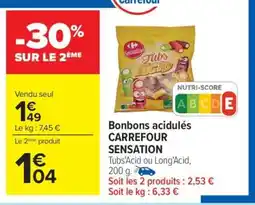 Carrefour Bonbons acidulés CARREFOUR SENSATION offre