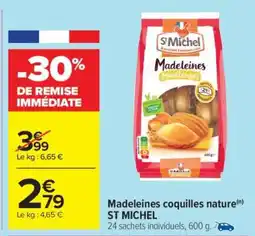 Carrefour Madeleines coquilles nature offre