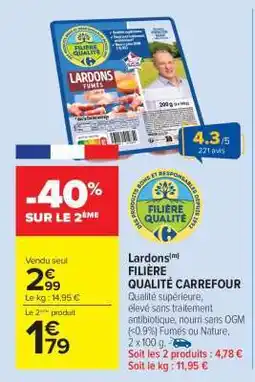 Carrefour Market Lardons(m) FILIÈRE QUALITÉ CARREFOUR offre