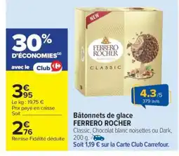 Carrefour Bâtonnets de Glace Ferrero Rocher offre