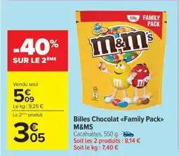 Carrefour Billes Chocolat Family Pack M&M'S offre