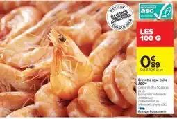 Carrefour Crevette rose cuite ASC offre