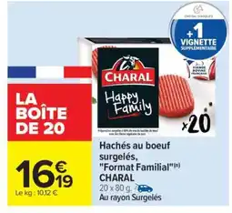 Carrefour Hachés au boeuf surgelés, Format Familial offre