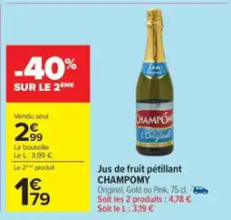 Carrefour Jus de fruit pétillant CHAMPOMY offre