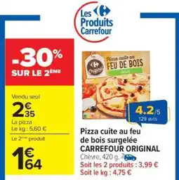Carrefour Pizza cuite au feu de bois surgelée CARREFOUR ORIGINAL offre