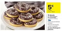 Carrefour 12 donuts au chocolat offre